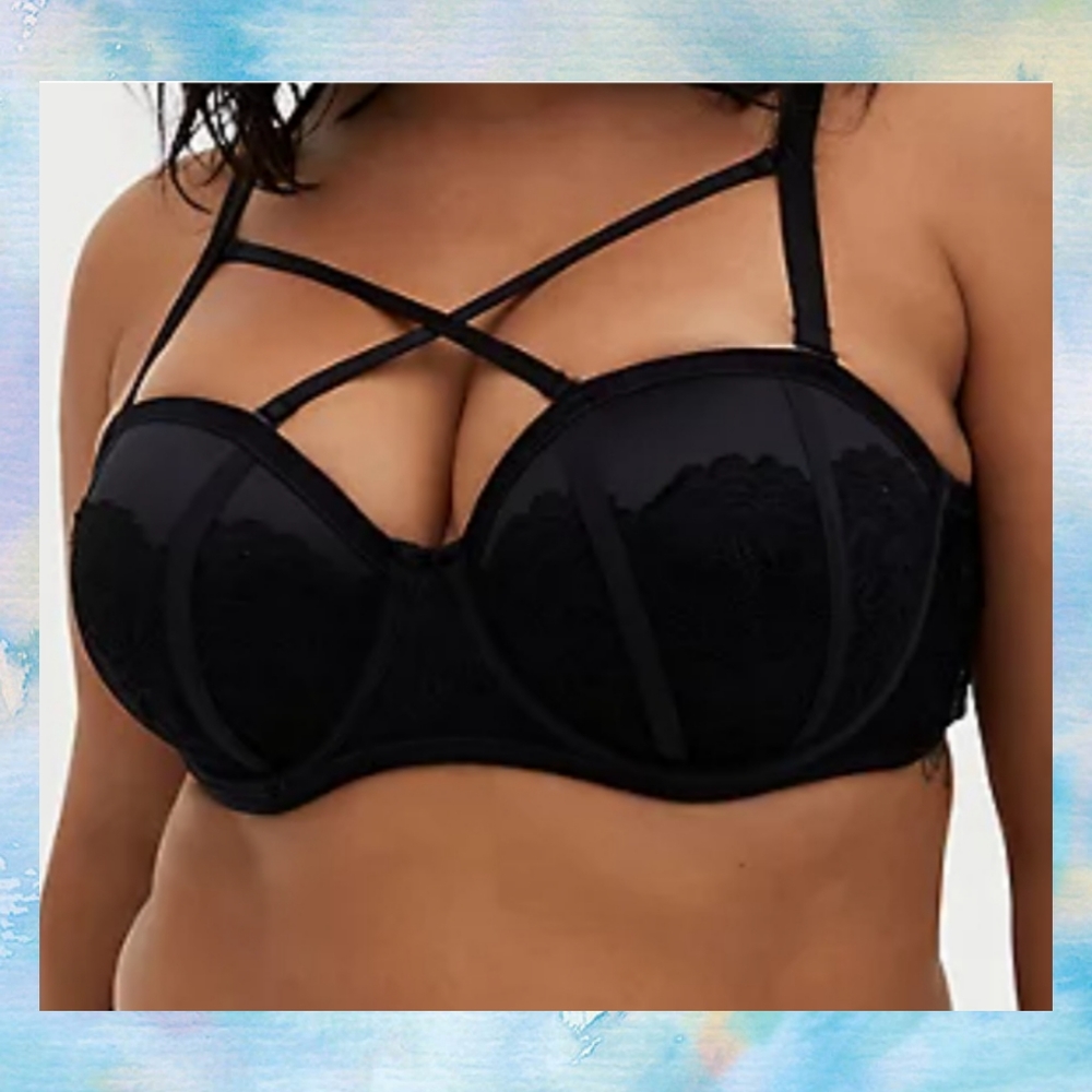 Torrid Strappy Pushup Strapless Bra 40DD